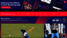 What Cricketworldcup.com website looked like in 2021 (3 years ago)