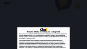 What Ciao.it website looked like in 2021 (3 years ago)