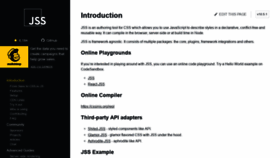 What Cssinjs.org website looked like in 2021 (4 years ago)
