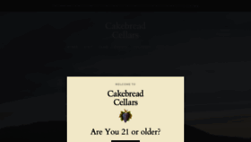 What Cakebread.com website looked like in 2021 (3 years ago)