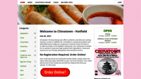 What Chinatownhatfieldpa.com website looked like in 2021 (3 years ago)