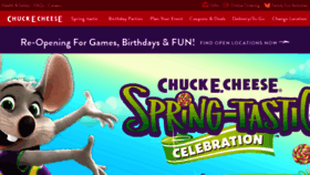 What Chuckecheese.com website looked like in 2021 (3 years ago)