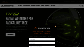 What Cobragolf.com website looked like in 2021 (3 years ago)