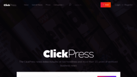What Clickpress.com website looked like in 2021 (3 years ago)