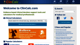 What Clincalc.com website looked like in 2021 (3 years ago)