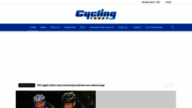 What Cycling.today website looked like in 2021 (3 years ago)