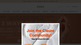 What Cleure.com website looked like in 2021 (3 years ago)