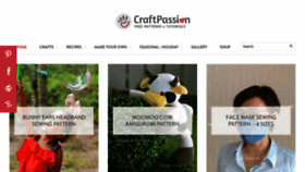 What Craftpassion.com website looked like in 2021 (3 years ago)