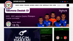 What Caykurrizespor.org.tr website looked like in 2021 (3 years ago)