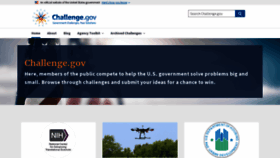 What Challenge.gov website looked like in 2021 (3 years ago)