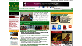 What Cridem.org website looked like in 2021 (3 years ago)