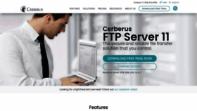 What Cerberusftp.com website looked like in 2021 (3 years ago)