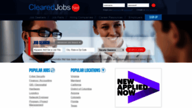 What Clearedjobs.net website looked like in 2021 (3 years ago)