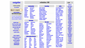 What Columbus.craigslist.org website looked like in 2021 (3 years ago)