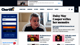 What Chortle.co.uk website looked like in 2021 (4 years ago)