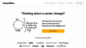What Careershifters.org website looked like in 2021 (3 years ago)