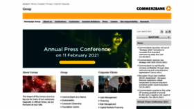 What Commerzbank.com website looked like in 2021 (3 years ago)