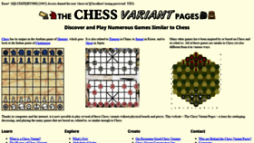 What Chessvariants.org website looked like in 2021 (3 years ago)