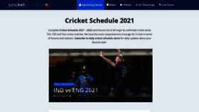 What Cricketschedule.com website looked like in 2021 (3 years ago)