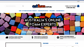 What Cutfoam.com.au website looked like in 2021 (3 years ago)