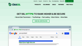 What Clickssl.net website looked like in 2021 (3 years ago)