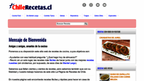 What Chilerecetas.cl website looked like in 2021 (3 years ago)