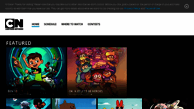 What Cartoonnetwork.ca website looked like in 2021 (3 years ago)