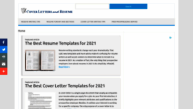 What Coverlettersandresume.com website looked like in 2021 (3 years ago)