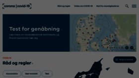 What Coronasmitte.dk website looked like in 2021 (3 years ago)