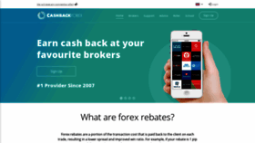 What Cashbackforex.com website looked like in 2021 (3 years ago)