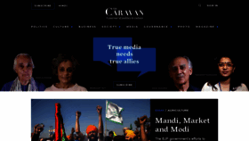 What Caravanmagazine.in website looked like in 2021 (3 years ago)