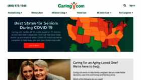 What Caring.com website looked like in 2021 (3 years ago)