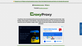 What Croxyproxy.com website looked like in 2021 (3 years ago)