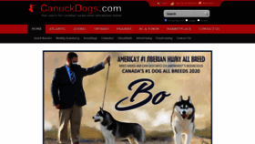 What Canuckdogs.com website looked like in 2021 (3 years ago)