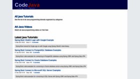 What Codejava.net website looked like in 2021 (3 years ago)