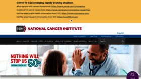 What Cancer.gov website looked like in 2021 (3 years ago)