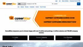 What Careerbliss.com website looked like in 2021 (3 years ago)