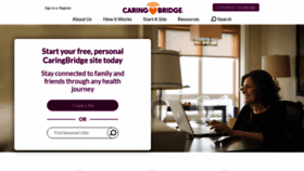What Caringbridge.org website looked like in 2021 (3 years ago)