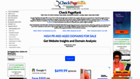 What Checkpagerank.net website looked like in 2021 (3 years ago)