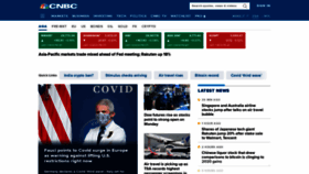 What Cnbc.com website looked like in 2021 (3 years ago)