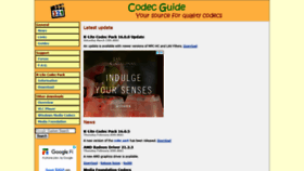 What Codecguide.com website looked like in 2021 (3 years ago)