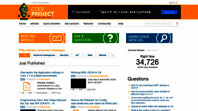 What Codeproject.com website looked like in 2021 (4 years ago)
