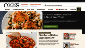What Cooksillustrated.com website looked like in 2021 (3 years ago)