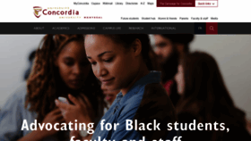 What Concordia.ca website looked like in 2021 (5 years ago)
