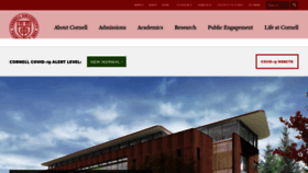 What Cornell.edu website looked like in 2021 (3 years ago)