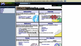 What Cplusplus.com website looked like in 2021 (3 years ago)