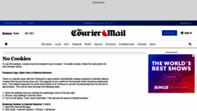 What Couriermail.com.au website looked like in 2021 (3 years ago)