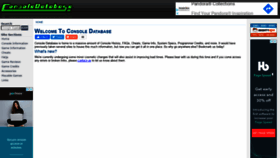 What Consoledatabase.com website looked like in 2021 (3 years ago)