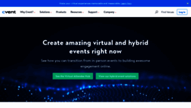 What Cvent.com website looked like in 2021 (3 years ago)