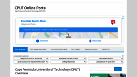 What Cput24.co.za website looked like in 2021 (4 years ago)